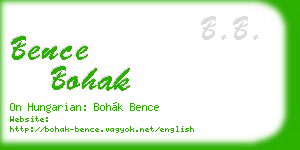 bence bohak business card